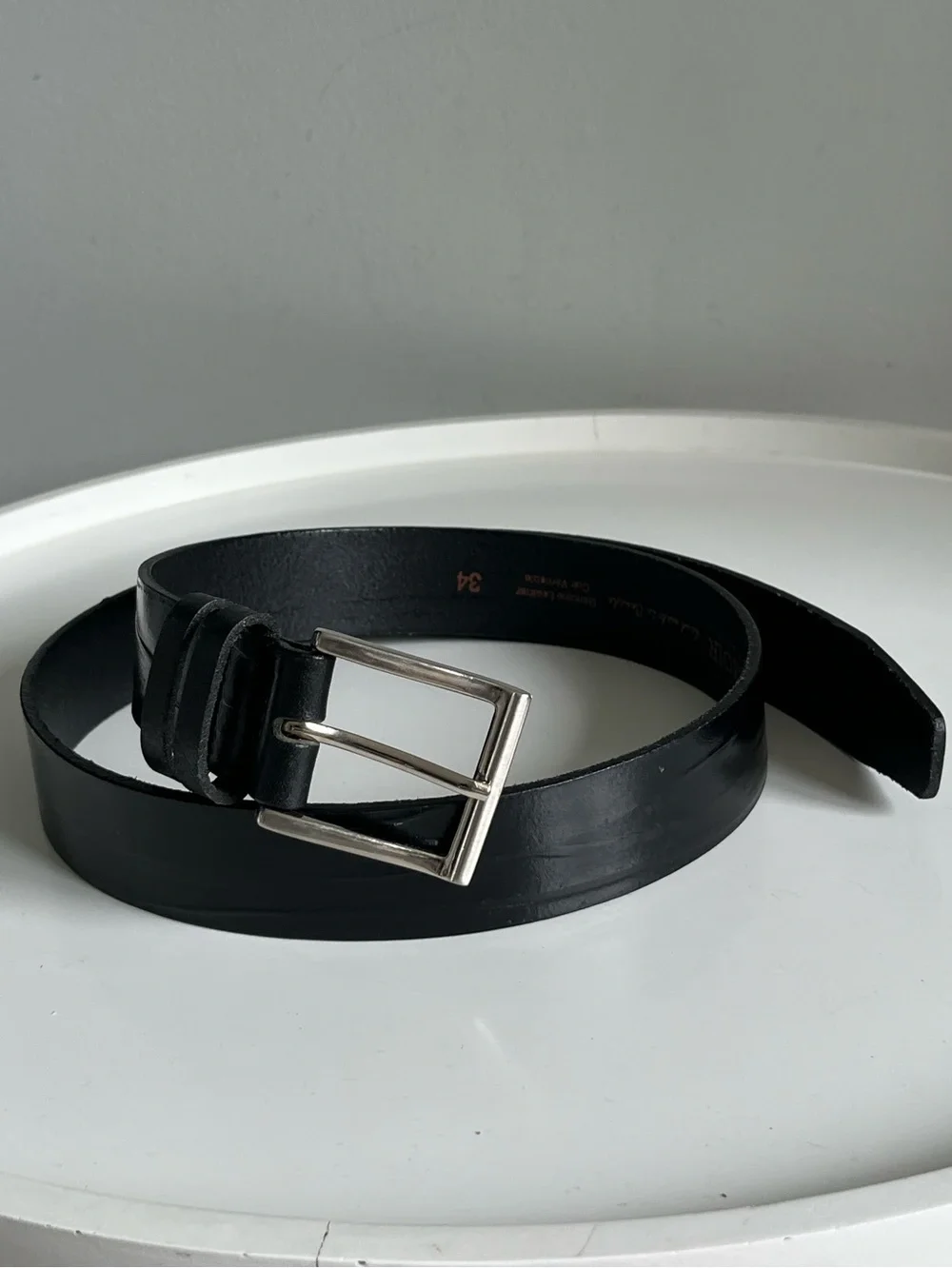 ARMOIR Fashion Canada Handcrafted Black Leather Belt 34 Old Money Classic